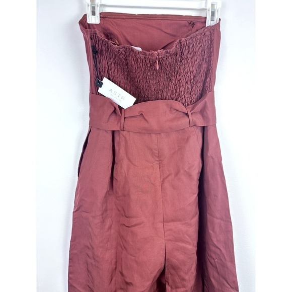 NWOT ASTR The Label Kona Strapless Wide Leg Crop Jumpsuit S - Picture 5 of 9